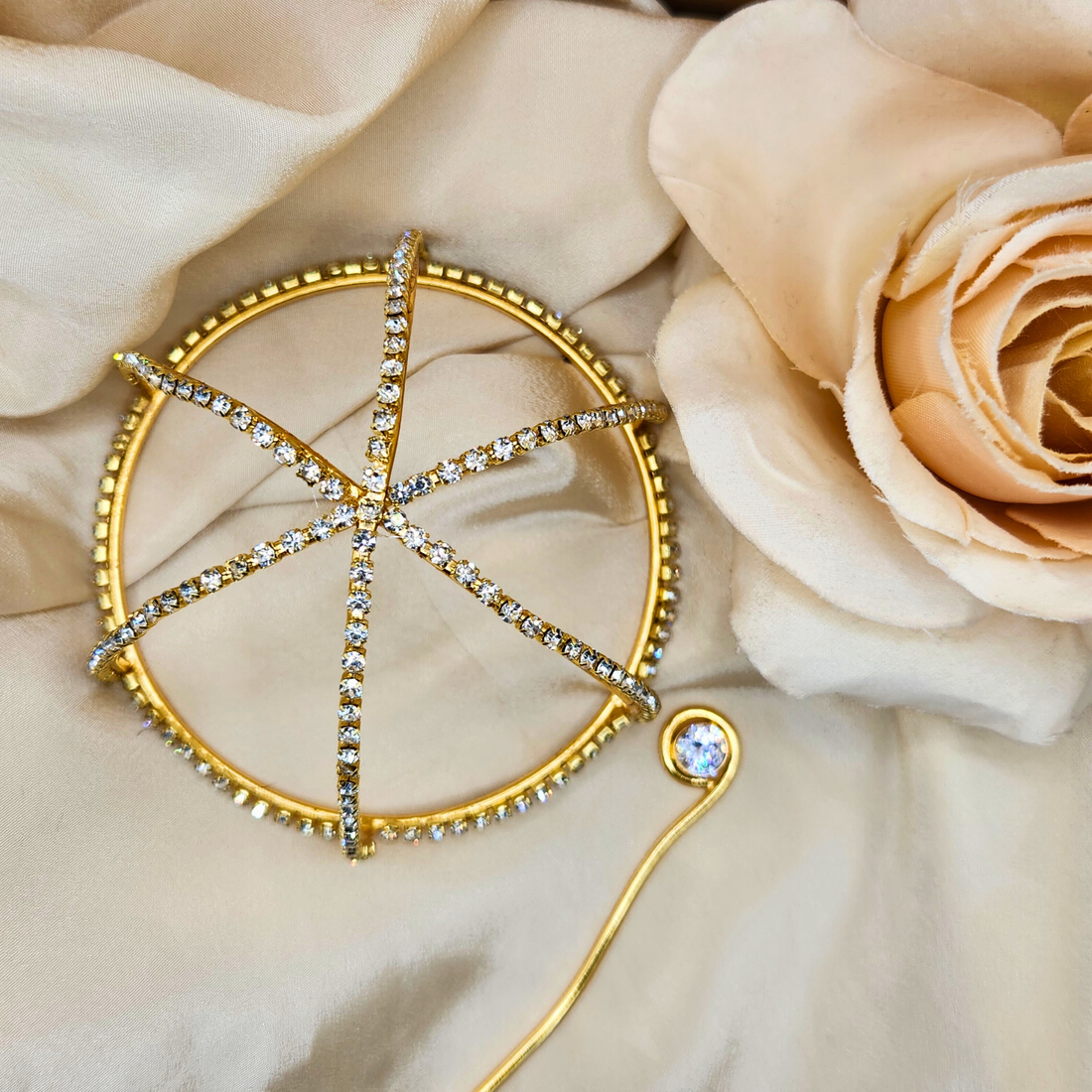 Rhinestone Hair Bun Cage Accessory
