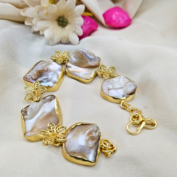 Baroque Pearl Bracelet and Ring Combo